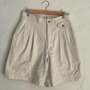 Tan mid length shorts
